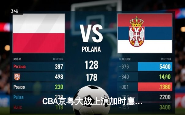 CBA京粤大战上演加时鏖战 孙铭徽35+11率浙江东阳光药险胜广东宏远 - 3